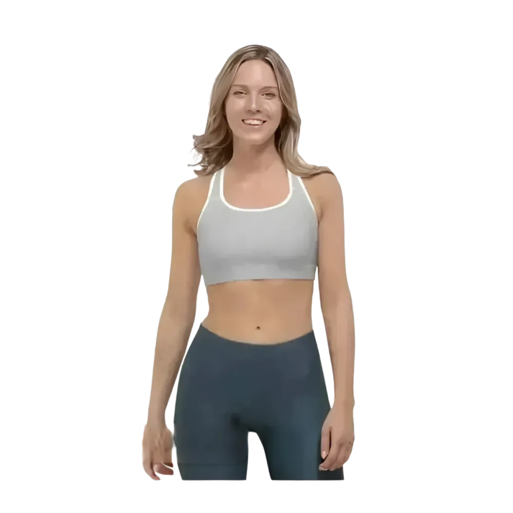 Damen Sport-BH von BUYATHOME24 mit Polstern, Racerback und Netzfutter in verschiedenen Größen, bequem und sportlich.