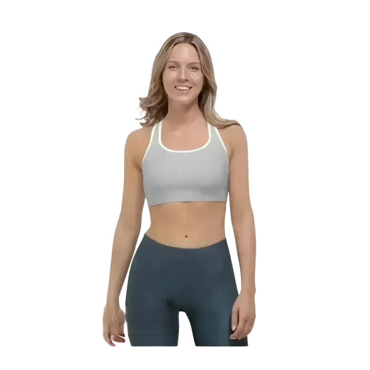 Damen Sport-BH von BUYATHOME24 mit Polstern, Racerback und Netzfutter in verschiedenen Größen, bequem und sportlich.