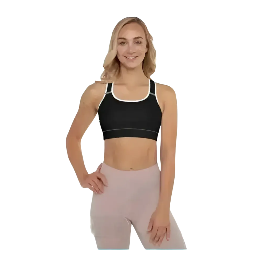 Damen Sport-BH mit Polstern, Racerback und Vier-Wege-Stretch in XS bis 2XL, bequeme Sportbekleidung von BUYATHOME24