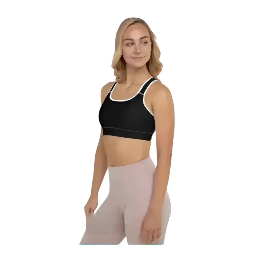 Damen Sport-BH mit Polstern, Racerback und Vier-Wege-Stretch, in XS bis 2XL, in sportlicher Damenbekleidung von BUYATHOME24