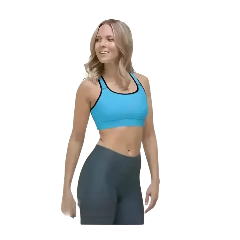 Schwarzer Damen Sport-BH mit Polstern in XS bis 2XL, Racerback, bequeme Sportbekleidung von BUYATHOME24