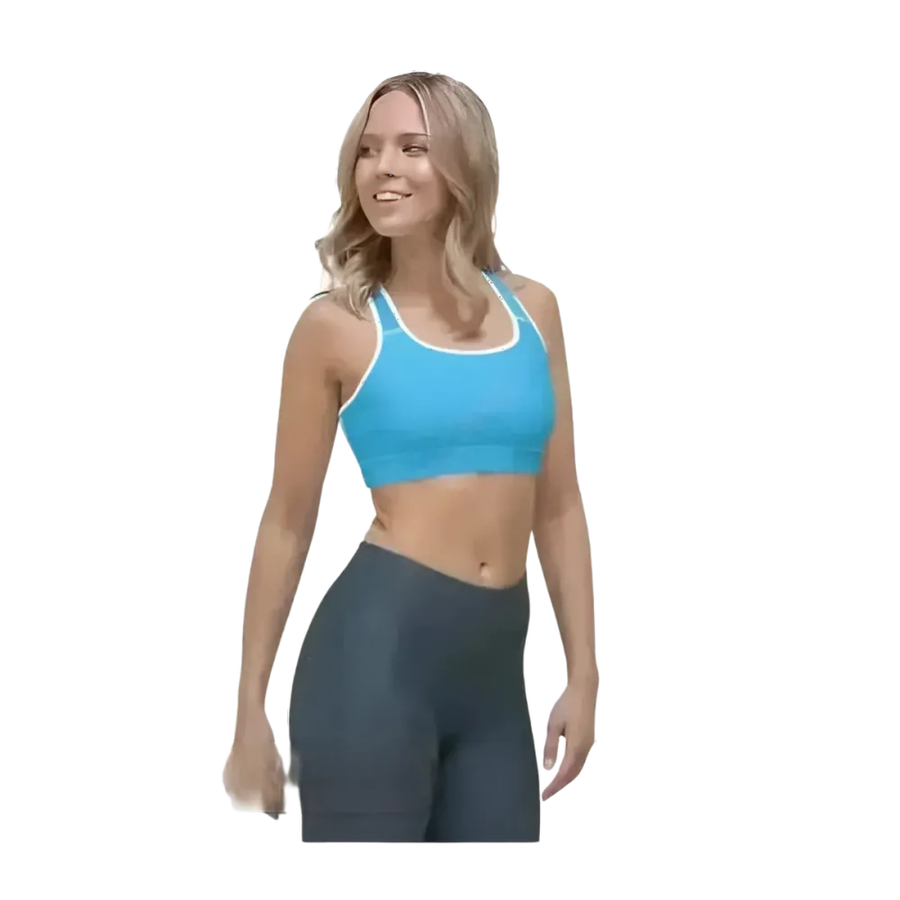 Schwarzer Damen Sport-BH mit Polstern, Racerback, in XS bis 2XL, von BUYATHOME24, sportliche Damenunterwäsche