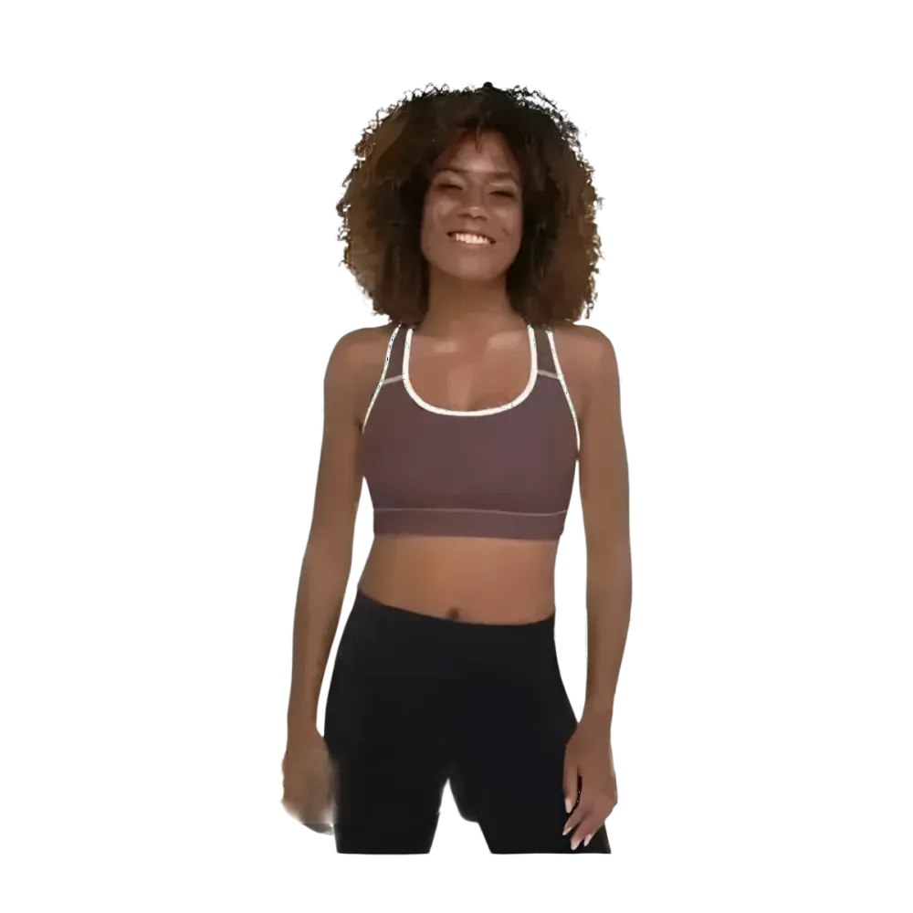 Damen Sport BH mit Polstern, schnelltrocknend, in XS bis 2XL, aus Sportbekleidung von BUYATHOME24, zeigt den bequemen Schnitt