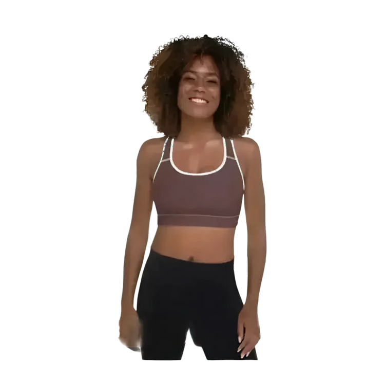 Damen Sport BH mit Polstern, schnelltrocknend, in XS bis 2XL, aus Sportbekleidung von BUYATHOME24, zeigt den bequemen Schnitt
