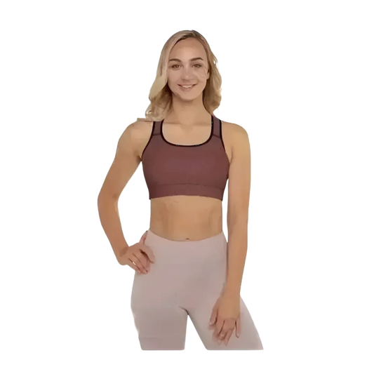 Damen Sport-BH mit Polstern in XS bis 2XL, aus vier-Wege-Stretch, bequeme Sportbekleidung von BUYATHOME24