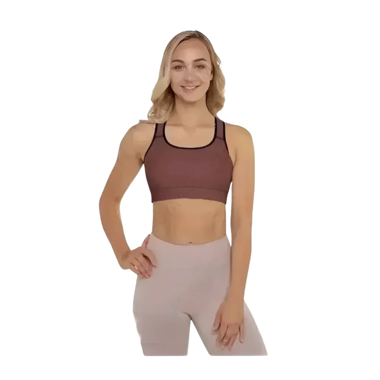 Damen Sport-BH mit Polstern in XS bis 2XL, aus vier-Wege-Stretch, bequeme Sportbekleidung von BUYATHOME24