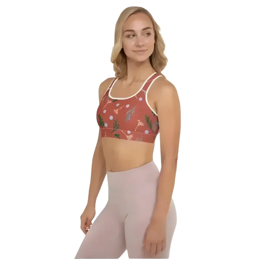 Damen Sport-BH mit Polstern und Vier-Wege-Stretch von BUYATHOME24, perfekt für aktives Training in XS bis 2XL.