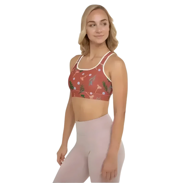 Damen Sport-BH mit Polstern und Vier-Wege-Stretch von BUYATHOME24, perfekt für aktives Training in XS bis 2XL.