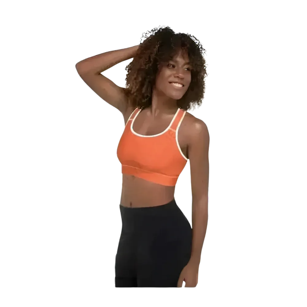 Damen Sport BH mit Polstern in XS bis 2XL, aus Polyester und Spandex, von BUYATHOME24, sportliche Sportbekleidung.