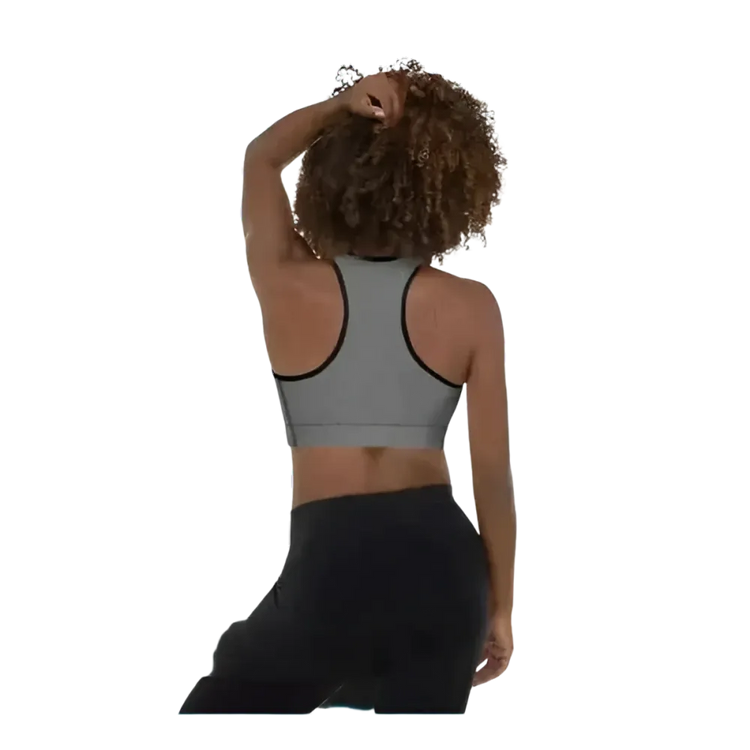 Damen Sport-BH mit Polstern in XS bis 2XL, vier-weißer Stretch, bequeme Sportbekleidung von BUYATHOME24.