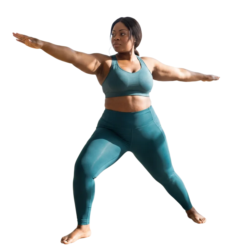 Damen Sport Leggings von BUYATHOME24, hoch tailliert mit Taschen, in 2XS-6XL, personalisierbar, bequem und stylisch.