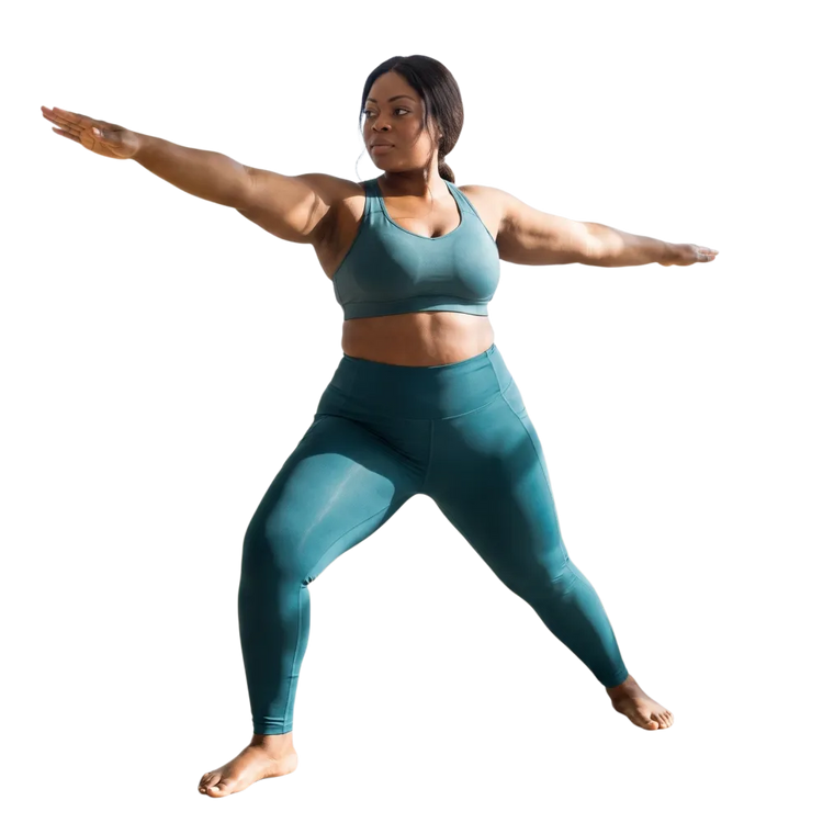 Damen Sport Leggings von BUYATHOME24, hoch tailliert mit Taschen, in 2XS-6XL, personalisierbar, bequem und stylisch.