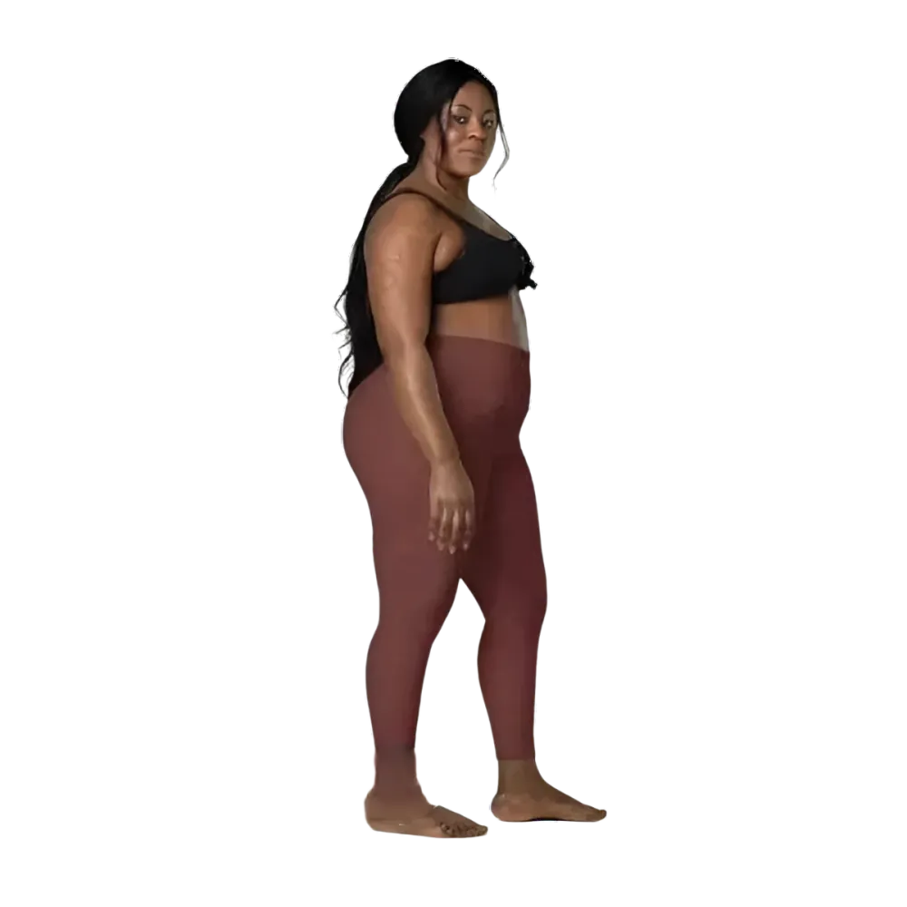Damen Sport Leggings von BUYATHOME24 mit hoher Taille und Seitentaschen, in 2XS bis 6XL, sportliche Fitness-Bekleidung