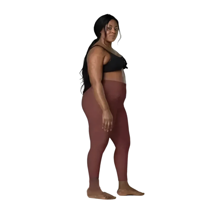 Damen Sport Leggings von BUYATHOME24 mit hoher Taille und Seitentaschen, in 2XS bis 6XL, sportliche Fitness-Bekleidung