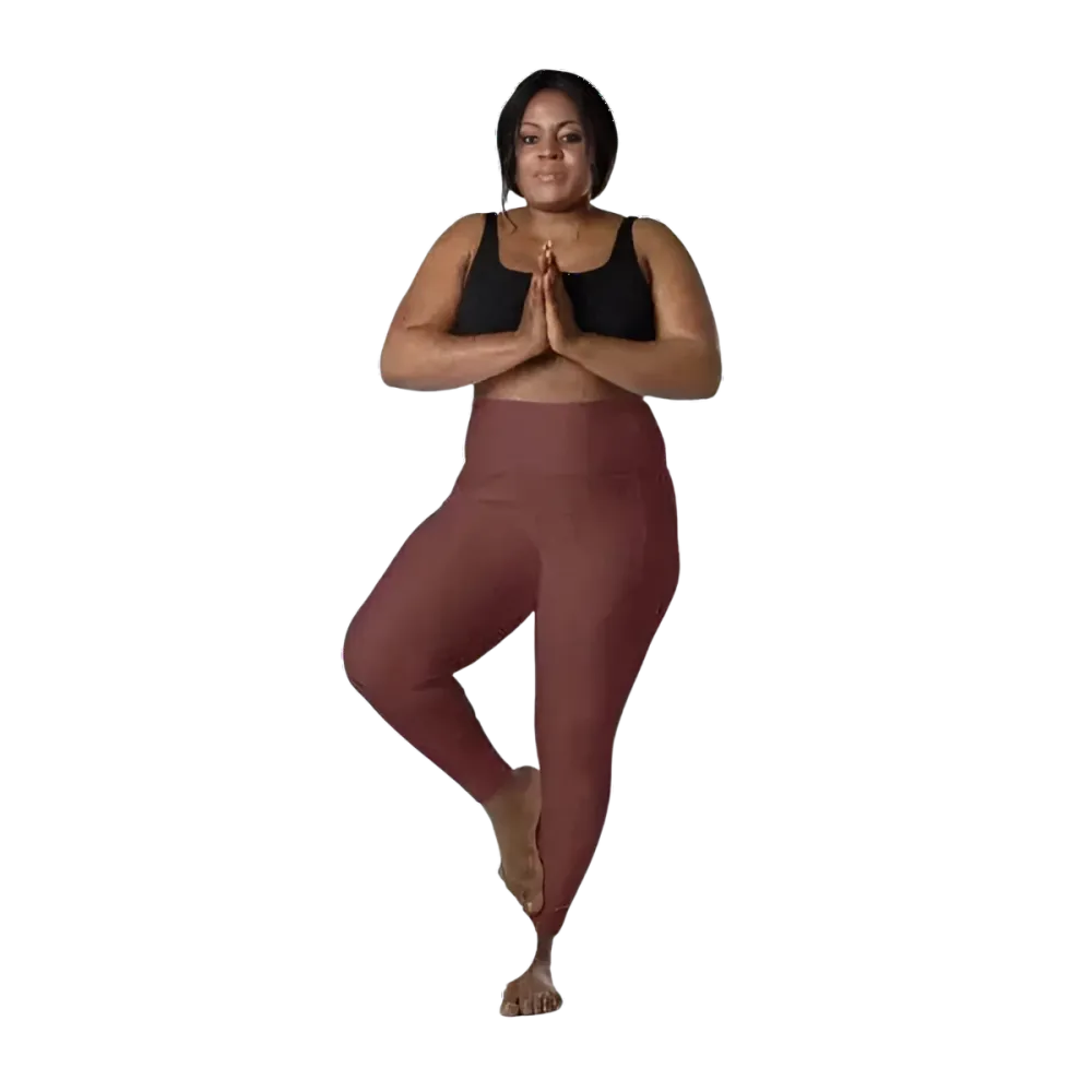 Damen Sport Leggings in hoher Taille mit Seitentaschen, elastisch und bequem, in 2XS-6XL, von BUYATHOME24