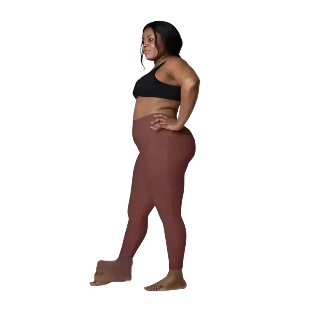 Damen Sport Leggings von BUYATHOME24 mit hoher Taille und Seitentaschen, in Größen 2XS bis 6XL, bequeme Sportbekleidung