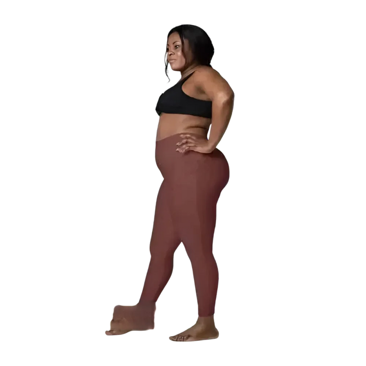 Damen Sport Leggings von BUYATHOME24 mit hoher Taille und Seitentaschen, in Größen 2XS bis 6XL, bequeme Sportbekleidung