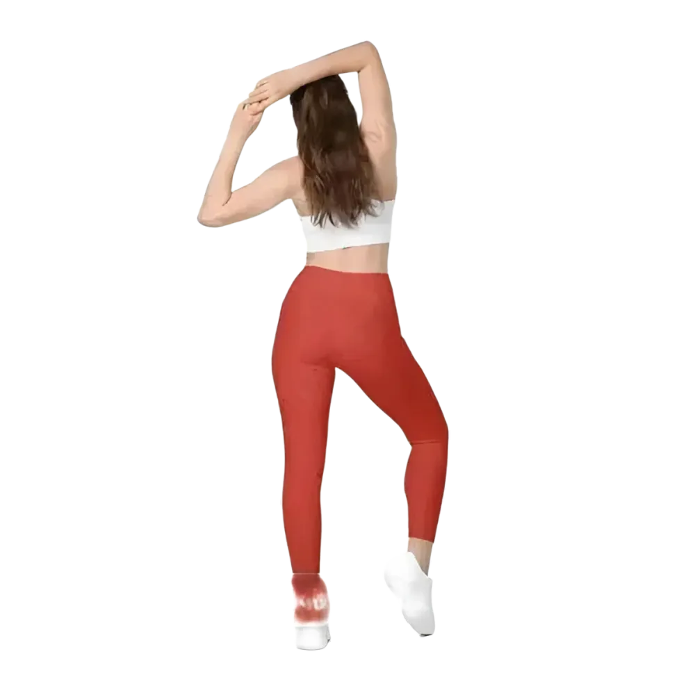 Damen Sport Leggings von BUYATHOME24 mit hoher Taille und Seitentaschen in den Größen 2XS bis 6XL, sportlich und bequem.