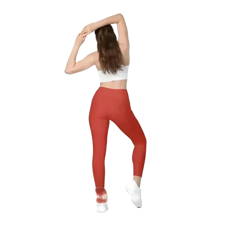 Damen Sport Leggings von BUYATHOME24 mit hoher Taille und Seitentaschen in den Größen 2XS bis 6XL, sportlich und bequem.