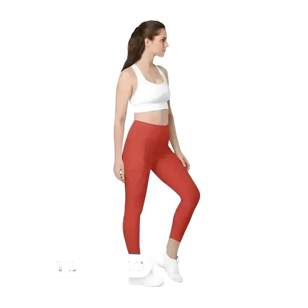 Damen Sport Leggings von BUYATHOME24 mit hoher Taille und Seitentaschen in 2XS-6XL, bequem und sportlich.
