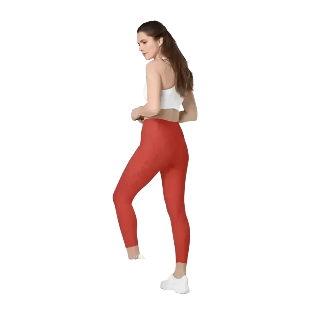 Damen Sport Leggings von BUYATHOME24 mit hoher Taille und Seitentaschen, in Größen 2XS bis 6XL, bequem und sportlich.