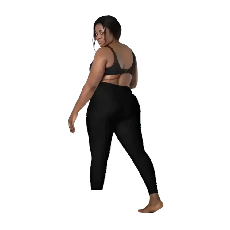 Damen Sport Leggings von BUYATHOME24, hohe Taille mit Seitentaschen, in 2XS bis 6XL, sportliche Fitnessbekleidung