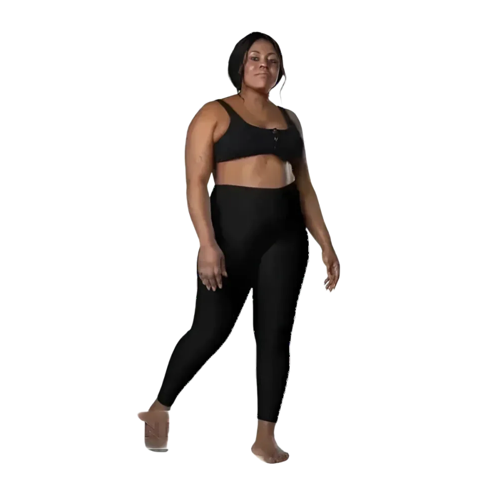 Damen Sport Leggings von BUYATHOME24, hohe Taille, seitliche Taschen, in den Größen 2XS bis 6XL, bequeme Sportbekleidung
