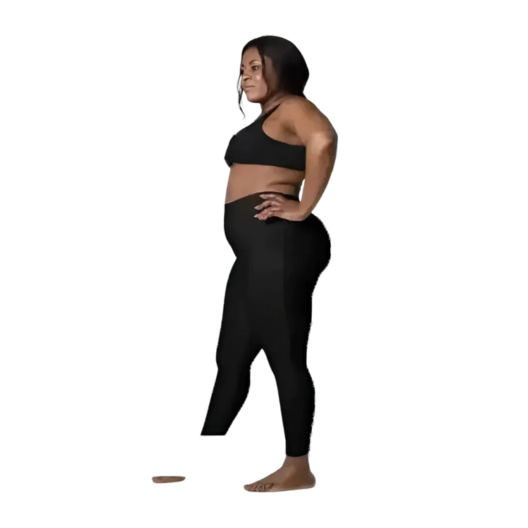 Damen Sport Leggings von BUYATHOME24, hohe Taille mit Seitentaschen, in 2XS bis 6XL, bequem und sportlich für Damen.