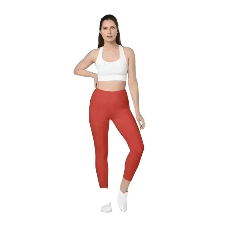 Damen Sport Leggings von BUYATHOME24, hohe Taille, Seitentaschen, in den Größen 2XS bis 6XL, bequeme Sportbekleidung