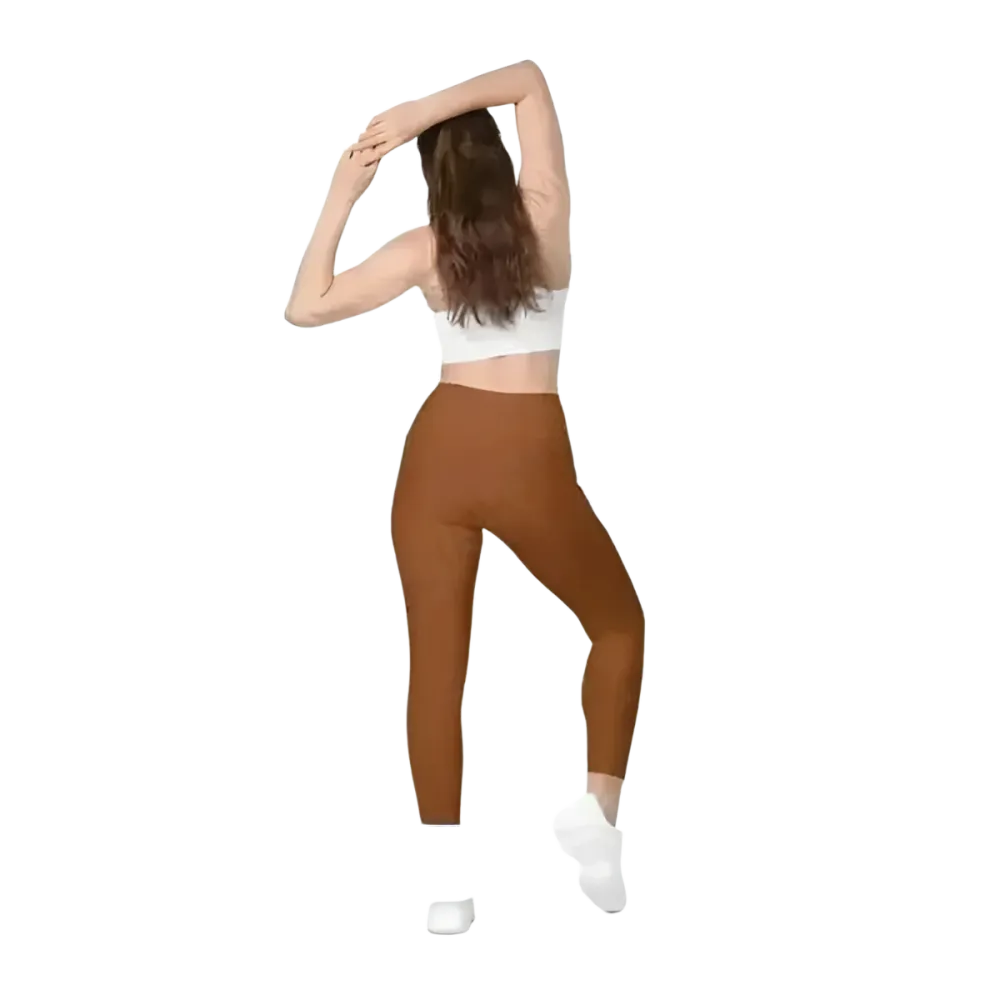 Damen Sport Leggings von BUYATHOME24, hohe Taille mit Taschen, in 2XS bis 6XL, aus sportlicher, elastischer Stoffqualität.