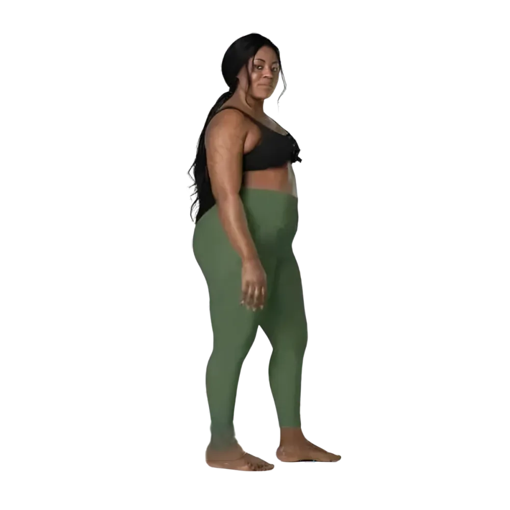 Damen Sport Leggings von BUYATHOME24, hohe Taille mit Taschen, in 2XS-6XL, bequeme Sportbekleidung für Damen.