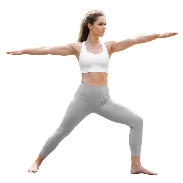 Damen Sport Leggings von BUYATHOME24, hohe Taille mit Taschen, UV-Schutz 50+, in 2XS-6XL, bequem und funktional