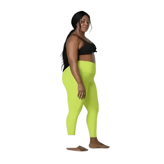 Damen Sport Leggings von BUYATHOME24 mit hoher Taille und UV-Schutz, in 2XS bis 6XL, sportliche Bekleidung für Damen