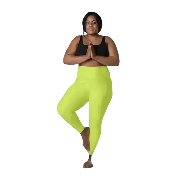 Damen Sport Leggings von BUYATHOME24 in hoher Taille mit UV-Schutz, erhältlich in 2XS bis 6XL, sportliche und bequeme Fitnesshose