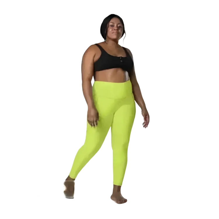 Damen Sportleggings von BUYATHOME24 in hoher Taille mit UV-Schutz, in 2XS bis 6XL, aus sportlicher, dehnbarer Stoffqualität.