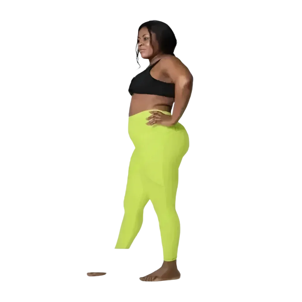 Damen Sport Leggings von BUYATHOME24, hohe Taille, UV-Schutz, in 2XS bis 6XL, sportliche Passform, elastisch und bequem