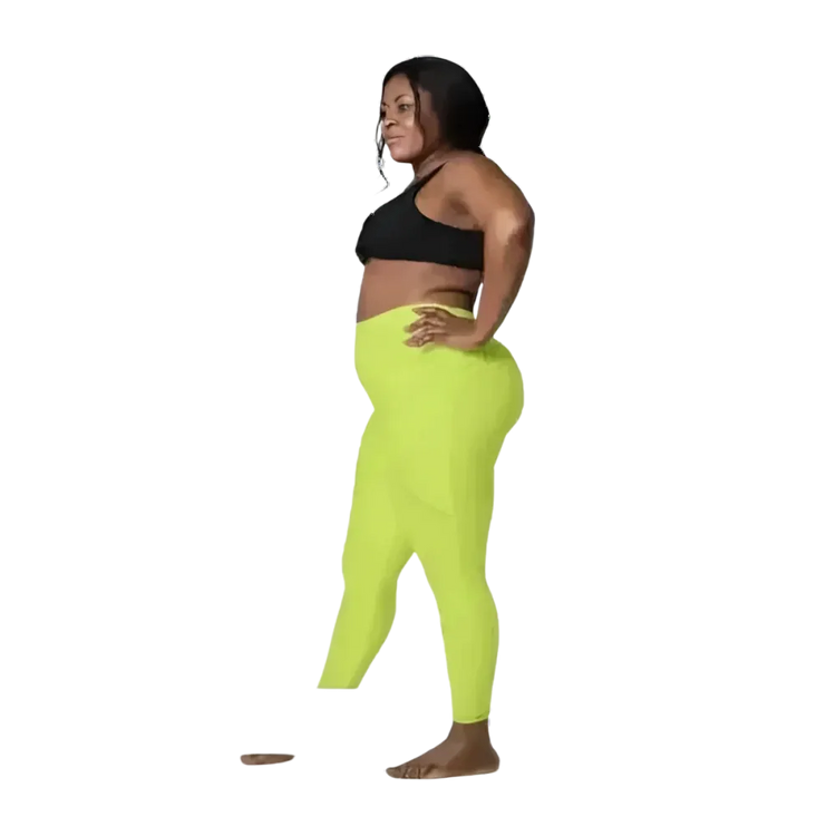 Damen Sport Leggings von BUYATHOME24, hohe Taille, UV-Schutz, in 2XS bis 6XL, sportliche Passform, elastisch und bequem