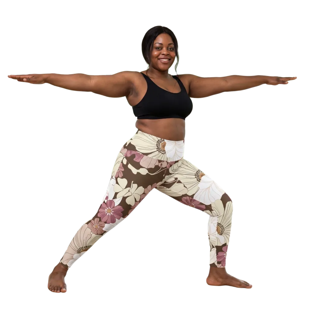 Damen Sport Leggings von BUYATHOME24 mit hoher Taille und Seitentaschen in 2XS-6XL, bequem und dehnbar für das Workout.