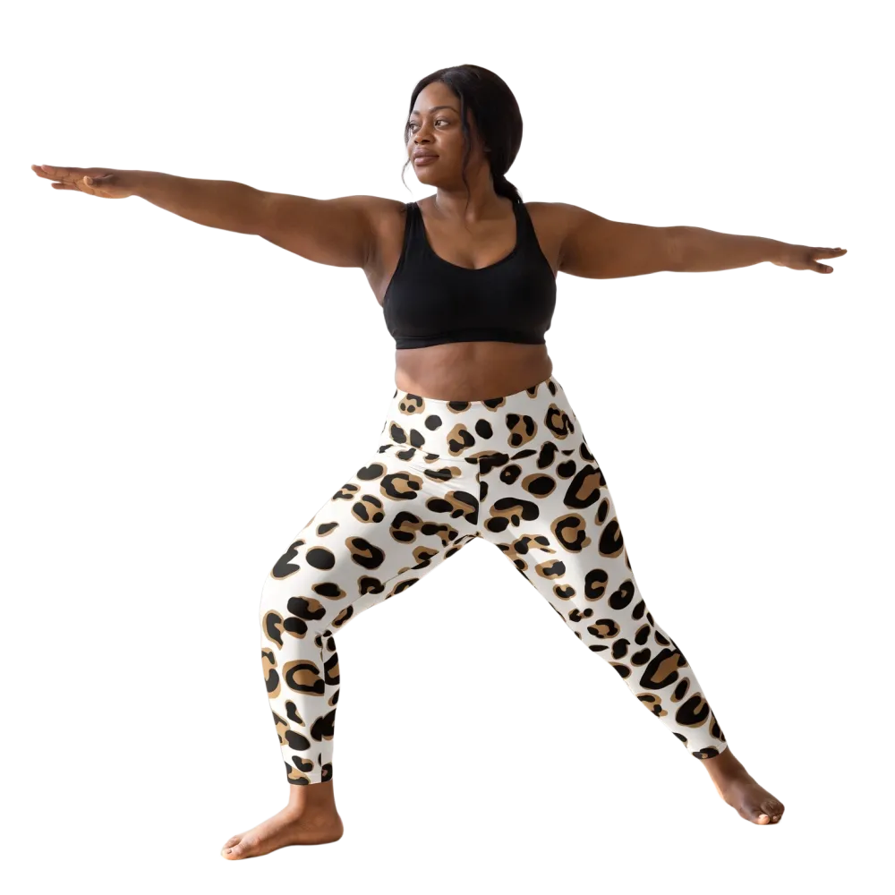 Damen Sport Leggings von BUYATHOME24 mit Seitentaschen, hoher Taille, in verschiedenen Größen, aus elastischem Material