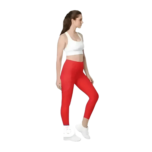 Damen Sport Leggings von BUYATHOME24 mit UV-Schutz 50+ und Kompression, in 2XS bis 6XL, für sportliche Aktivitäten.