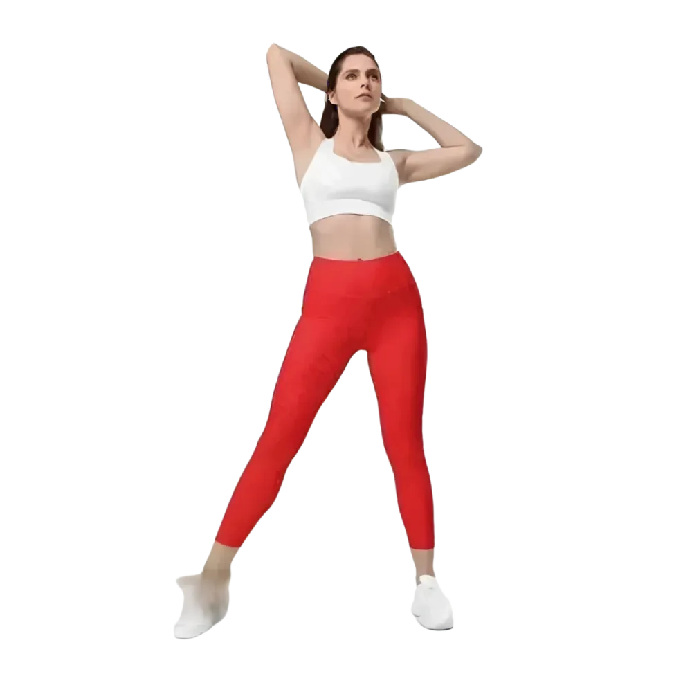 Damen Sport Leggings von BUYATHOME24 mit UV-Schutz 50+ und Kompression, in 2XS bis 6XL, sportliche Sportbekleidung.