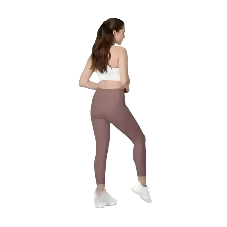 Damen Sportleggings mit V-Bund von BUYATHOME24, in verschiedenen Größen, bequemes Stretchmaterial, sportliche Passform