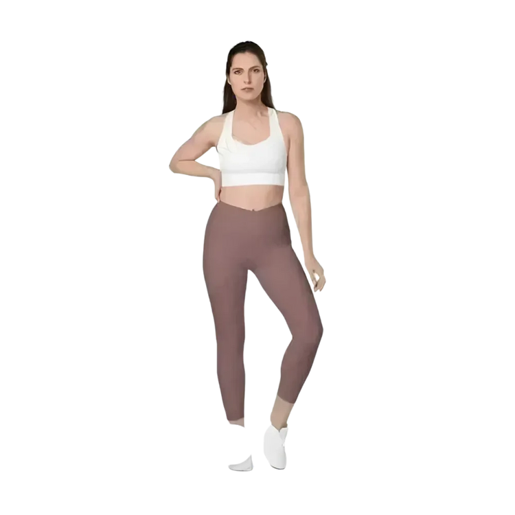 Damen Sportleggings mit V-Bund in verschiedenen Größen, aus Sportbekleidung von BUYATHOME24, bequem und elastisch.