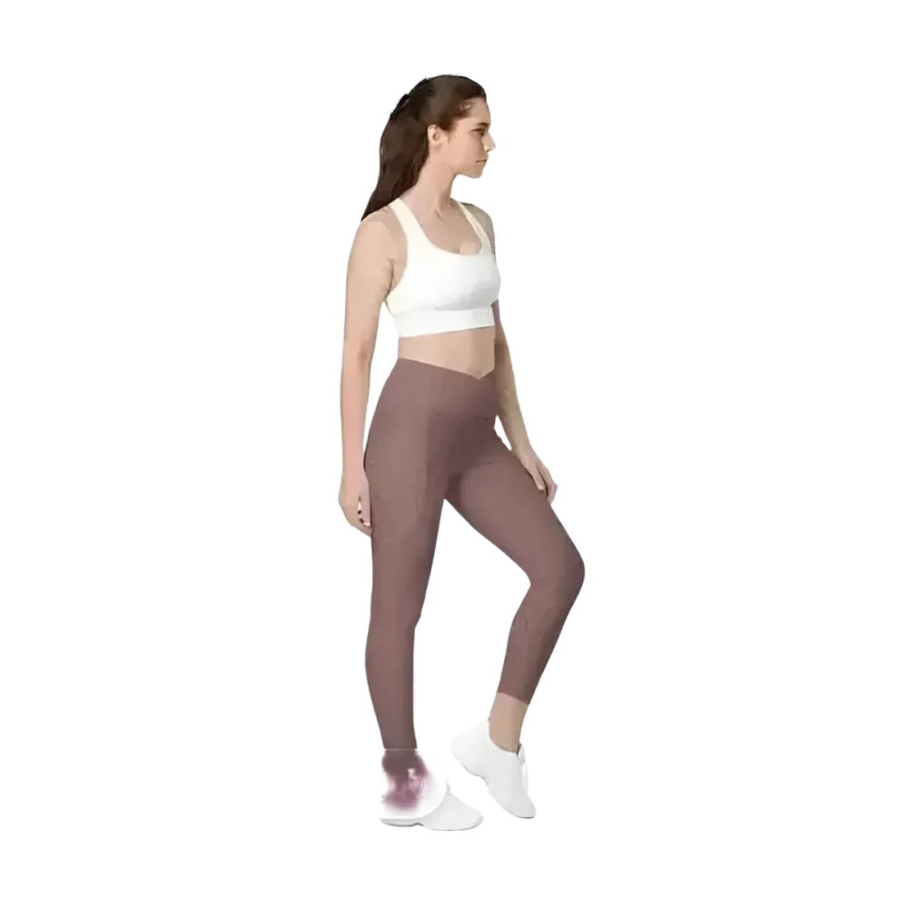 Damen Sportleggings mit V-Bund in Schwarz, in den Größen 2XS bis 6XL, von BUYATHOME24, für sportliche Aktivitäten.