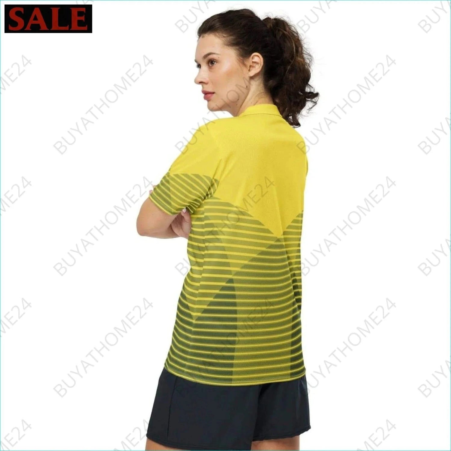 Damen Sport T-Shirt mit V-Ausschnitt 2XS-6XL - BUYATHOME24 - Textildruck - GERMANY - DAMENMODE, Sport T-Shirt mit V-Ausschnitt