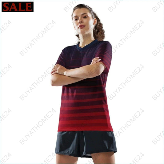 Damen Sport T-Shirt mit V-Ausschnitt 2XS-6XL - BUYATHOME24 - Textildruck - GERMANY - DAMENMODE, Sport T-Shirt mit V-Ausschnitt