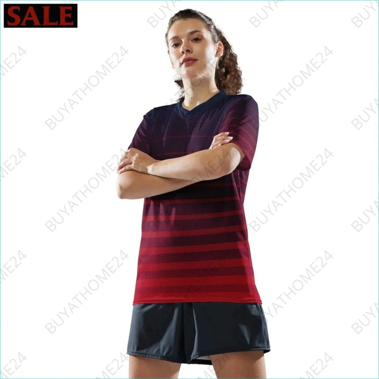 Damen Sport T-Shirt mit V-Ausschnitt 2XS-6XL - BUYATHOME24 - Textildruck - GERMANY - DAMENMODE, Sport T-Shirt mit V-Ausschnitt