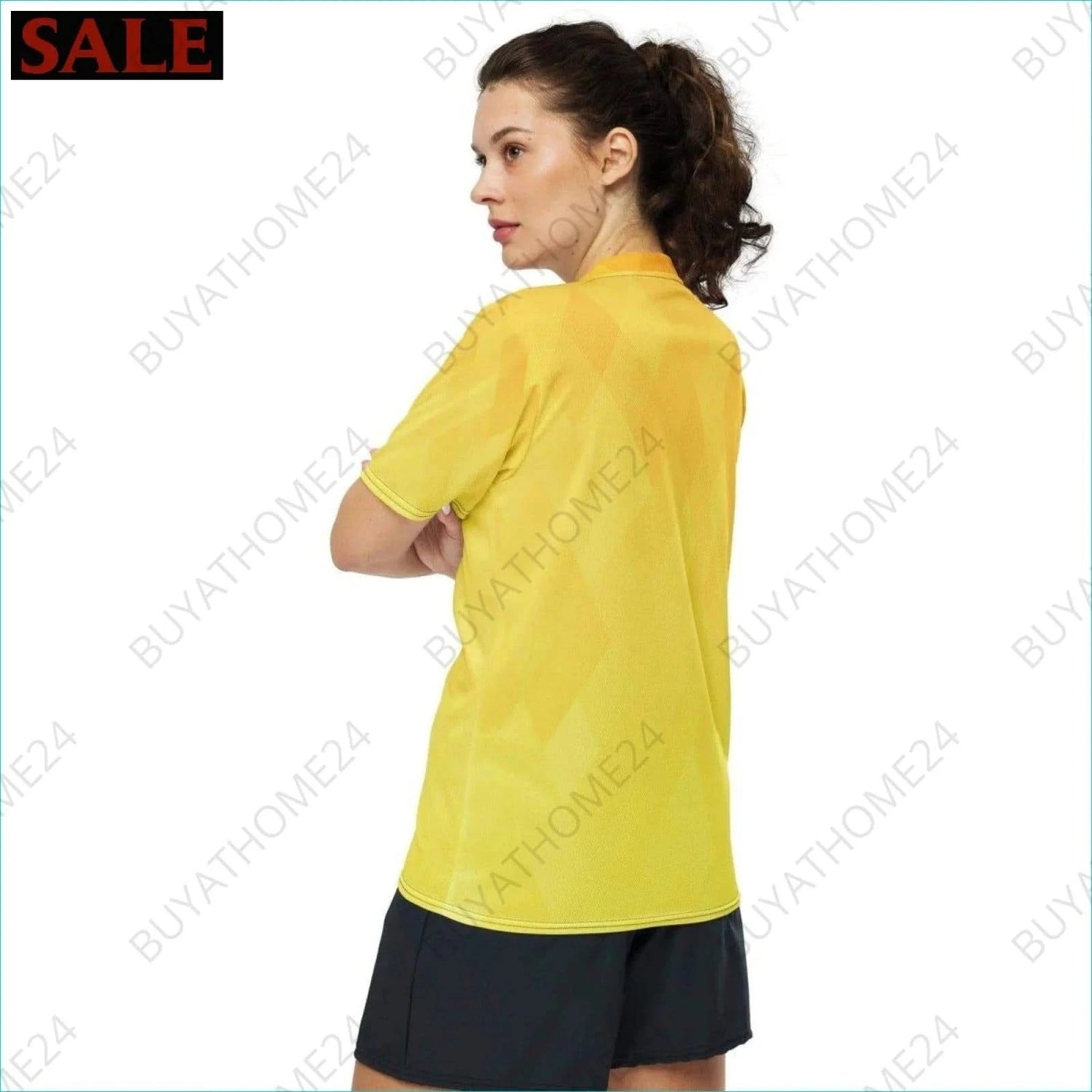 Damen Sport T-Shirt mit V-Ausschnitt 2XS-6XL - BUYATHOME24 - Textildruck - GERMANY - DAMENMODE, Sport T-Shirt mit V-Ausschnitt