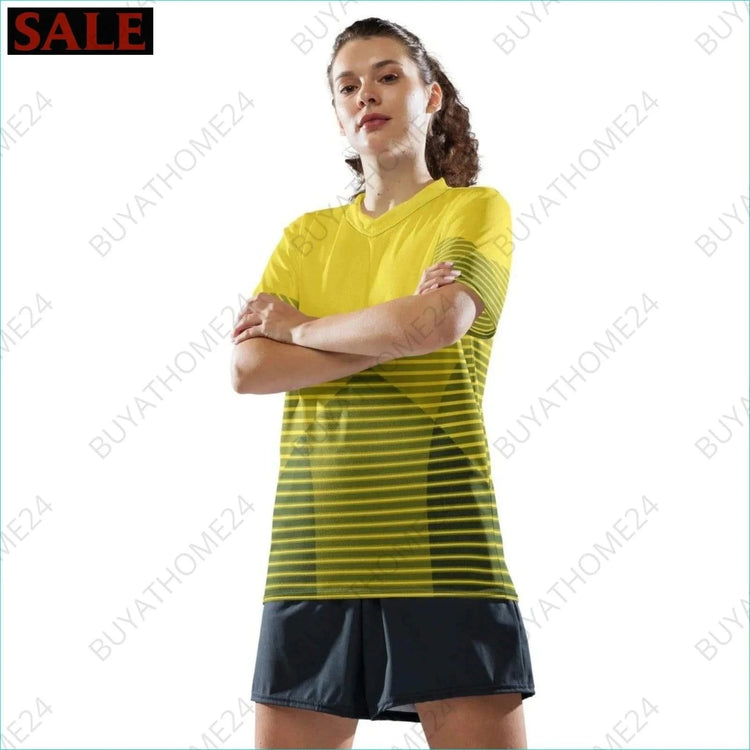 Damen Sport T-Shirt mit V-Ausschnitt 2XS-6XL - BUYATHOME24 - Textildruck - GERMANY - DAMENMODE, Sport T-Shirt mit V-Ausschnitt