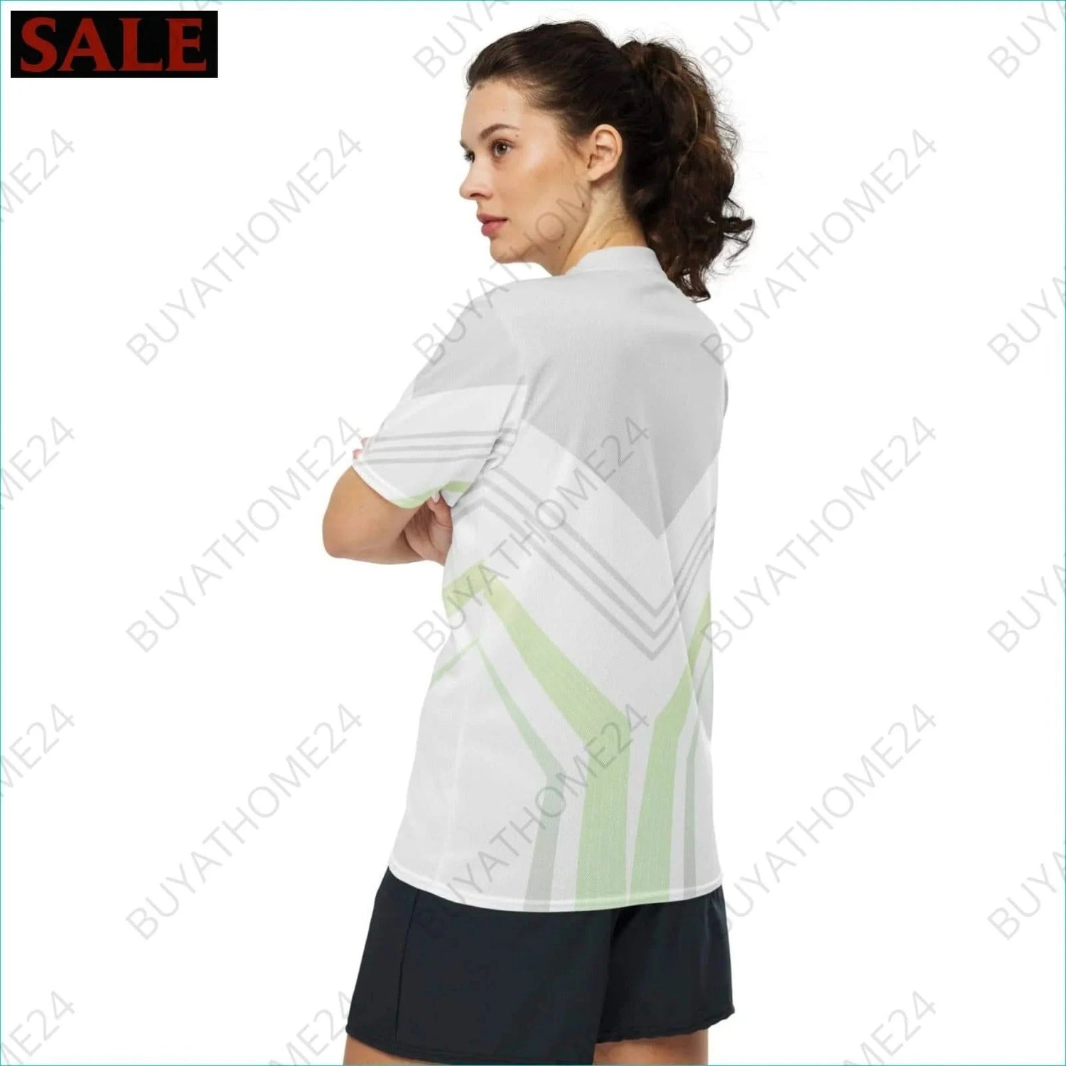 Damen Sport T-Shirt mit V-Ausschnitt 2XS-6XL - BUYATHOME24 - Textildruck - GERMANY - DAMENMODE, Sport T-Shirt mit V-Ausschnitt